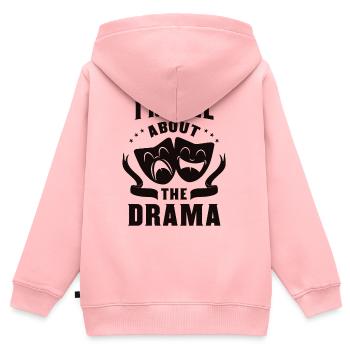 Theater - Kinder Premium Organic Zip Hoodie - Rosa - Hinten - AI Model Kid Female (0cm)