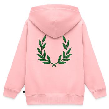 Lorbeerkranz Sieg Gewinnen Sport Erfolg - Kinder Premium Organic Zip Hoodie - Rosa - Hinten - AI Model Kid Female (0cm)
