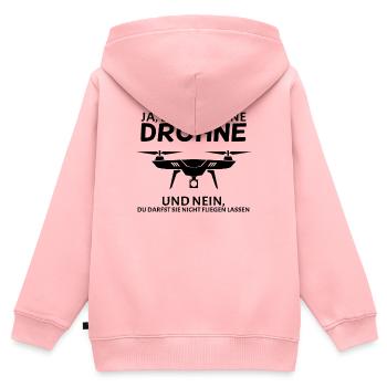Drohne - Kinder Premium Organic Zip Hoodie - Rosa - Hinten - AI Model Kid Female (0cm)