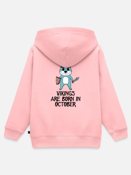 Geburtsmonat Monat Oktober Geschenk - Kinder Premium Organic Zip Hoodie - Rosa