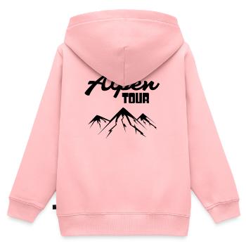 Alpen Berge Berg Bergsteigen - Kinder Premium Organic Zip Hoodie - Rosa - Hinten - AI Model Kid Female (0cm)