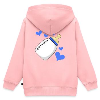 Milchflasche Junge Schwanger Geburt - Kinder Premium Organic Zip Hoodie - Rosa - Hinten - AI Model Kid Female (0cm)