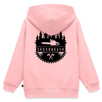 Holzfäller - Kinder Premium Organic Zip Hoodie - Rosa - Hinten - AI Model Kid Female (0cm)