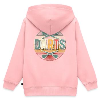 Darts Darten Dart - Kinder Premium Organic Zip Hoodie - Rosa - Hinten - AI Model Kid Female (0cm)