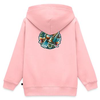 Vogelzüchter Ornithologe Vogelbeobachter - Kinder Premium Organic Zip Hoodie - Rosa - Hinten - AI Model Kid Female (0cm)