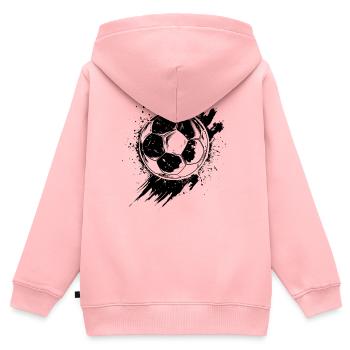 Fußball - Kinder Premium Organic Zip Hoodie - Rosa - Hinten - AI Model Kid Female (0cm)