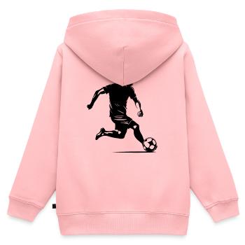 Fußballspieler - Kinder Premium Organic Zip Hoodie - Rosa - Hinten - AI Model Kid Female (0cm)