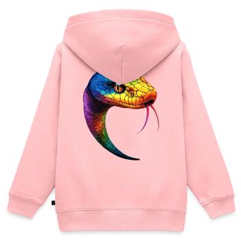 Schlange Python Kobra Mamba Klapperschlange Snake - Kinder Premium Organic Zip Hoodie - Rosa - Hinten - AI Model Kid Female (0cm)