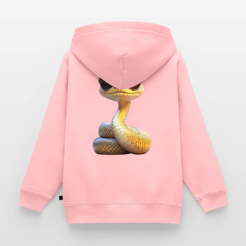 Serpent Python Cobra Mamba Serpent à sonnettes Serpent Sweat Premium à capuche zippé enfant bio