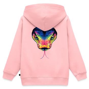 Schlange Python Kobra Mamba Klapperschlange Snake - Kinder Premium Organic Zip Hoodie - Rosa - Hinten - AI Model Kid Female (0cm)