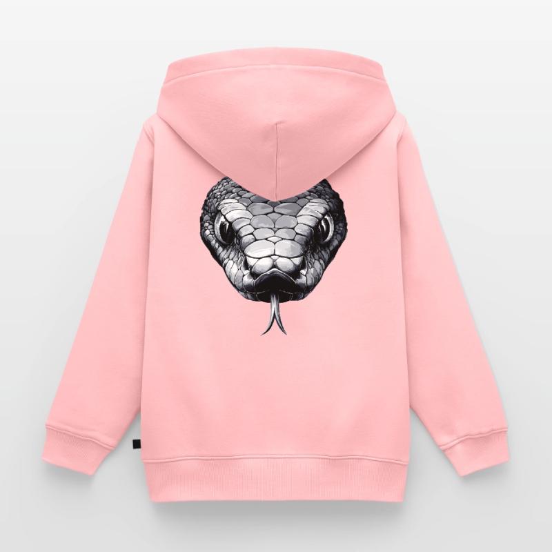 Serpent Python Cobra Mamba Serpent à sonnettes Serpent Sweat Premium à capuche zippé enfant bio