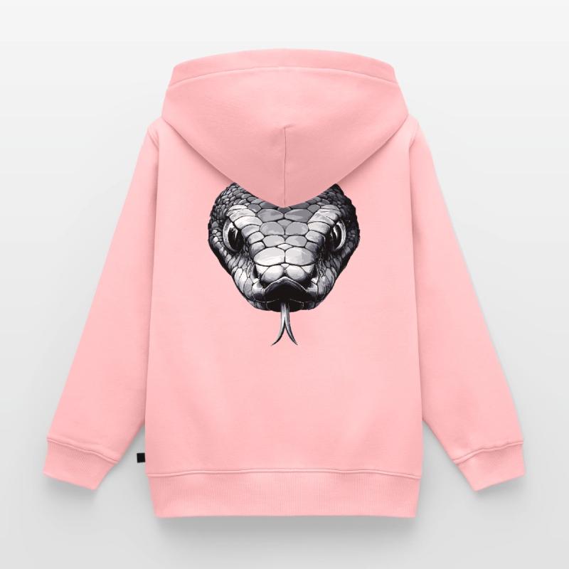 Serpent Python Cobra Mamba Serpent à sonnettes Serpent Sweat Premium à capuche zippé enfant bio