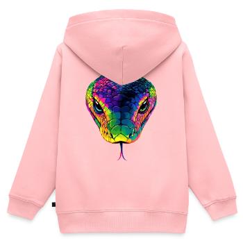 Schlange Python Kobra Mamba Klapperschlange Snake - Kinder Premium Organic Zip Hoodie - Rosa - Hinten - AI Model Kid Female (0cm)