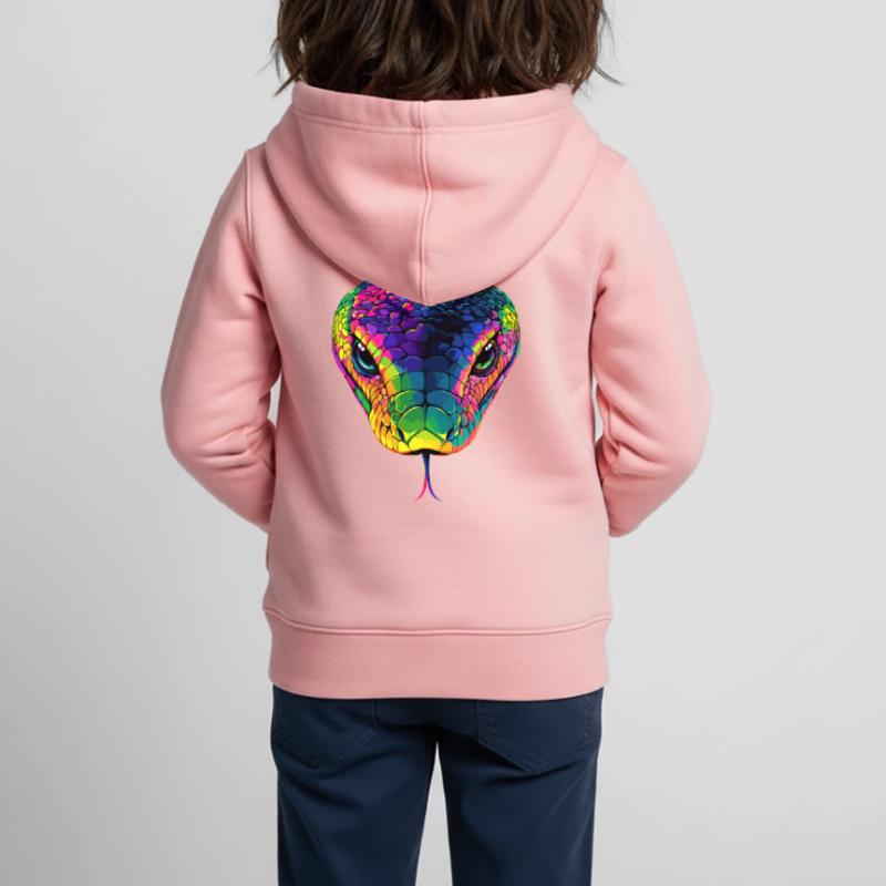 Serpent Python Cobra Mamba Serpent à sonnettes Serpent Sweat Premium à capuche zippé enfant bio