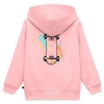 Skateboarding Streetart - Kinder Premium Organic Zip Hoodie - Rosa - Hinten - AI Model Kid Female (0cm)