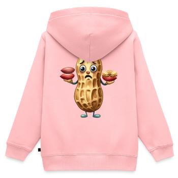 Erdnuss Erdnüsse Nuss Nüsse Kind Kinder Baby - Kinder Premium Organic Zip Hoodie - Rosa - Hinten - AI Model Kid Female (0cm)