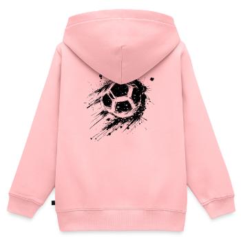 Fußball Streetart - Kinder Premium Organic Zip Hoodie - Rosa - Hinten - AI Model Kid Female (0cm)