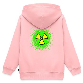 Nuklear Radioaktiv Chemie Atomkraft Nuklearzeichen - Kinder Premium Organic Zip Hoodie - Rosa - Hinten - AI Model Kid Female (0cm)