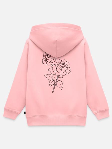 Rosen - Blumen - Blüten - Spruch - Kinder Premium Organic Zip Hoodie - Rosa