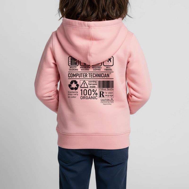 Computer Technician multi tasking problem solving Kinder Premium Organic Zip Hoodie