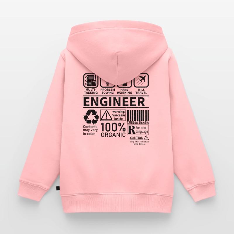 engineer multi tasking problem solving working Kinder Premium Organic Zip Hoodie