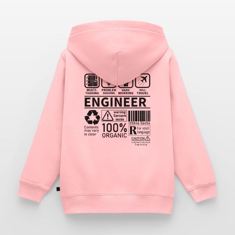 engineer multi tasking problem solving working Kinder Premium Organic Zip Hoodie