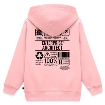 Enterprise Architect multi tasking problem solving - Kinder Premium Organic Zip Hoodie - Rosa - Hinten - AI Model Kid Female (0cm)