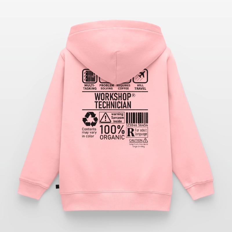 Workshop Technician multi tasking problem solving Kinder Premium Organic Zip Hoodie
