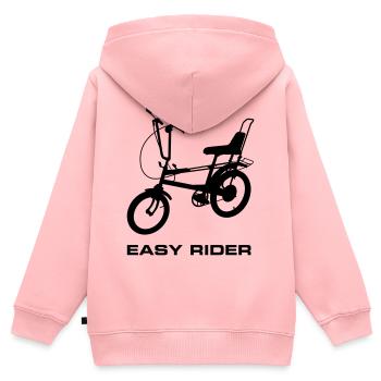 Chopper-Design. - Kinder Premium Organic Zip Hoodie - Rosa - Hinten - AI Model Kid Female (0cm)