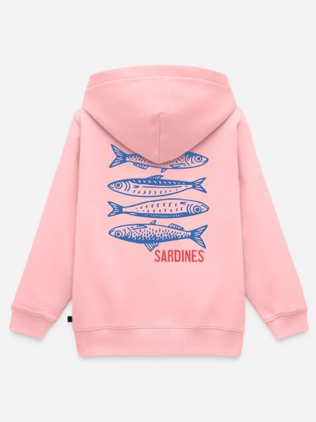 Sardinen - Kinder Premium Organic Zip Hoodie - Rosa