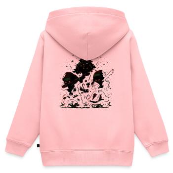 Dabbing Weihnachtsmann, Paar Shirt, lustig - Kinder Premium Organic Zip Hoodie - Rosa - Hinten - AI Model Kid Female (0cm)