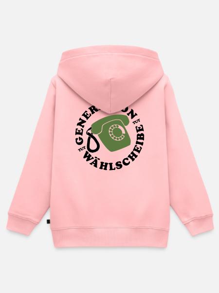 Generation Wählscheibe Festnetz Telefon - Kinder Premium Organic Zip Hoodie - Rosa