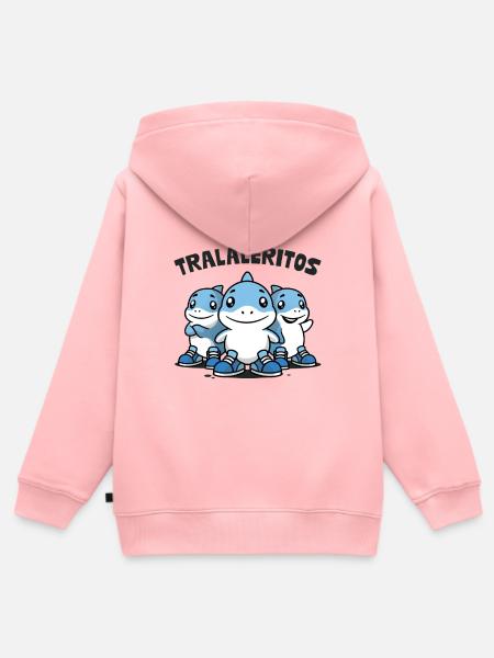 Los Tralaleritos Italian Brainrot - Kinder Premium Organic Zip Hoodie - Rosa
