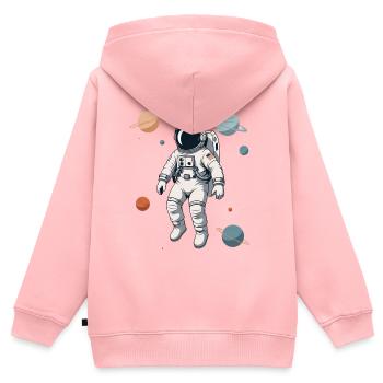 Astronaut in the planetary labyrinth - Kids Premium Organic Zip-up Hoodie - rose - Back - AI Model Kid Female (0cm)
