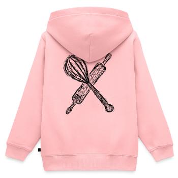 Rolling pin and hand mixer - Kids Premium Organic Zip-up Hoodie - rose - Back - AI Model Kid Female (0cm)