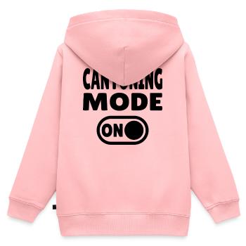 Canyoning Mode ON – Schalter auf Adrenalin - Kinder Premium Organic Zip Hoodie - Rosa - Hinten - AI Model Kid Female (0cm)