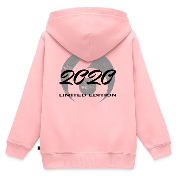 Cadeau des garçons et des filles pour 6e anniversaire 2020 - Sweat Premium à capuche zippé enfant bio - rose - Dos - AI Model Kid Female (0cm)