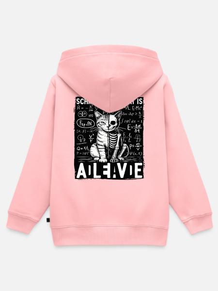 Schrödingers Cat Is Alive Dead - Kinder Premium Organic Zip Hoodie - Rosa