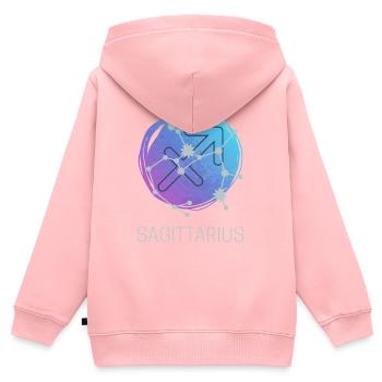 Sagittaire Sagittaire Conception du zodiaque - Sweat Premium à capuche zippé enfant bio - rose - Dos - AI Model Kid Female (0cm)