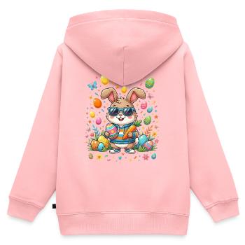 Osterhase Junge Sonnenbrille - Kinder Premium Organic Zip Hoodie - Rosa - Hinten - AI Model Kid Female (0cm)