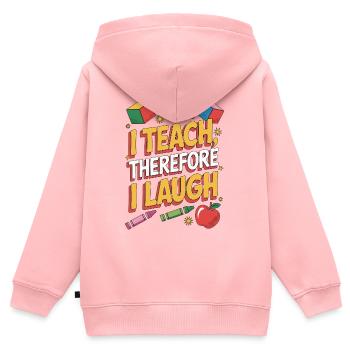 Elementary Teacher I Teach Therefore Educator - Kinder Premium Organic Zip Hoodie - Rosa - Hinten - AI Model Kid Female (0cm)