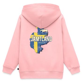 Jämtland in Schweden Provinz mit Landkarte Design - Kinder Premium Organic Zip Hoodie - Rosa - Hinten - AI Model Kid Female (0cm)