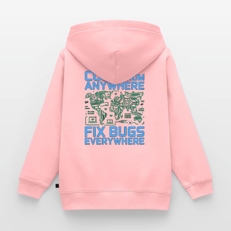 Remote Developer Code From Anywhere Remote Tech Kinder Premium Organic Zip Hoodie