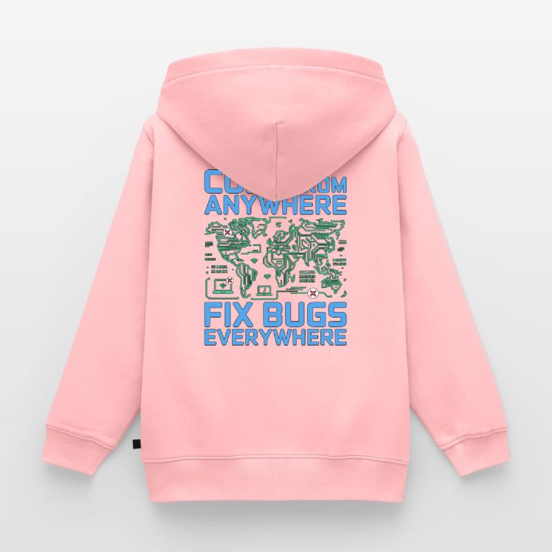 Remote Developer Code From Anywhere Remote Tech Kinder Premium Organic Zip Hoodie