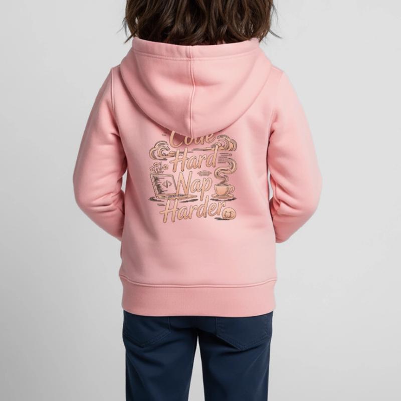 Remote Developer Code Hard Nap Harder Remote Coder Kinder Premium Organic Zip Hoodie