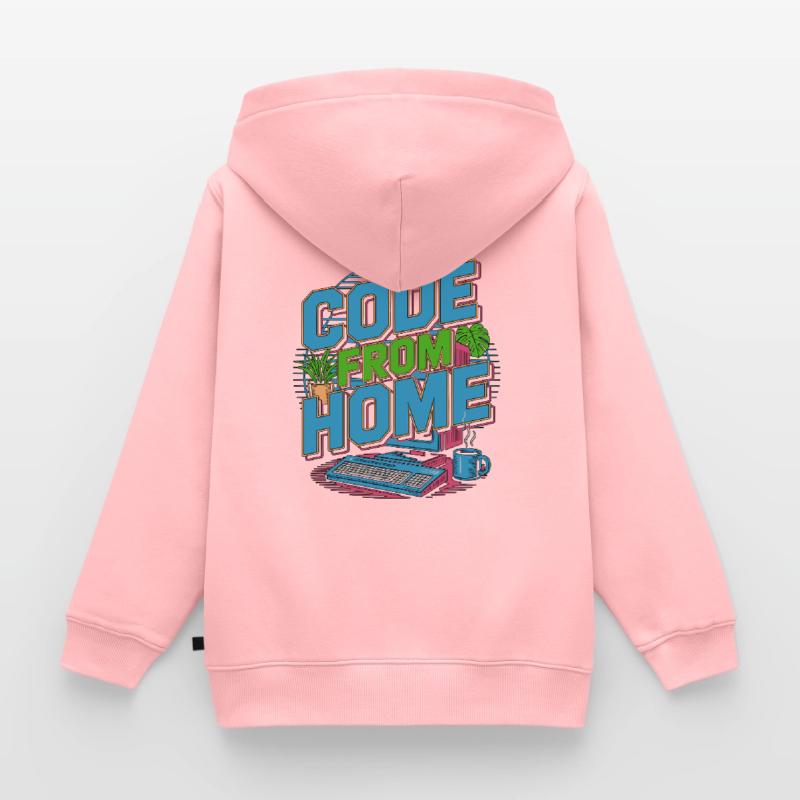 Remote Developer Code From Home Software Developer Kinder Premium Organic Zip Hoodie