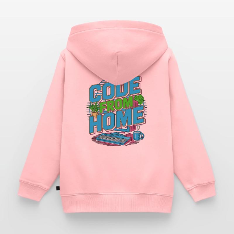 Remote Developer Code From Home Software Developer Kinder Premium Organic Zip Hoodie