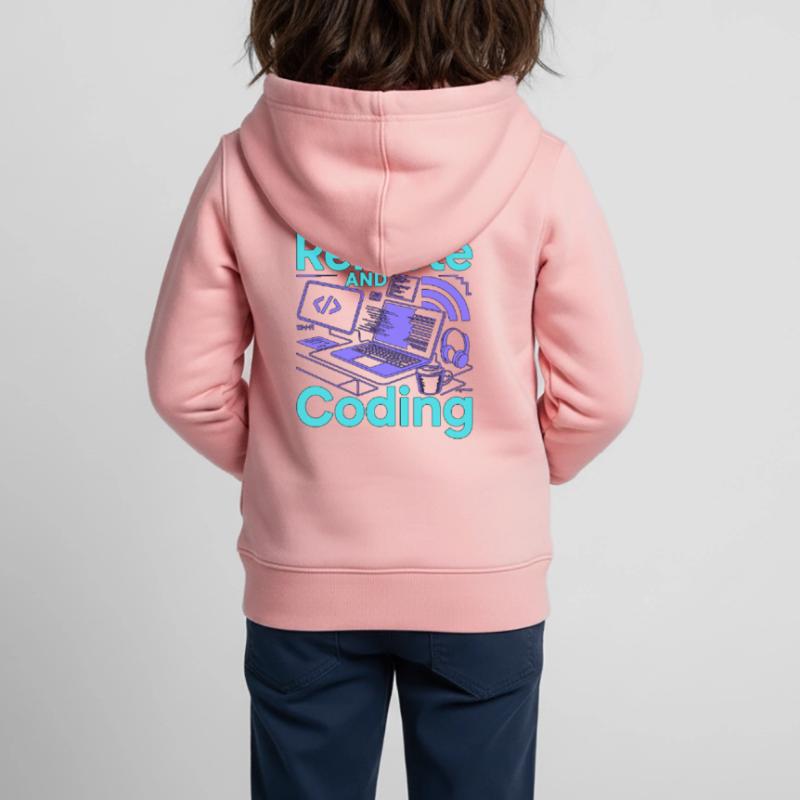 Remote Developer Remote And Coding Web Programmer Kinder Premium Organic Zip Hoodie