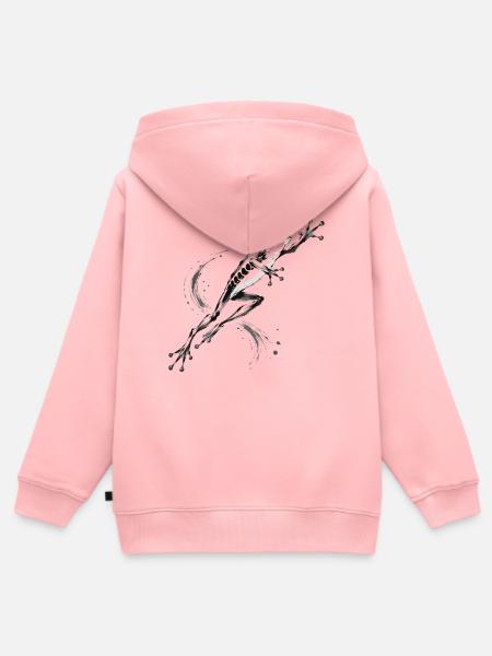 Rotäugige Laubfrosch-Regenwald - Kinder Premium Organic Zip Hoodie - Rosa
