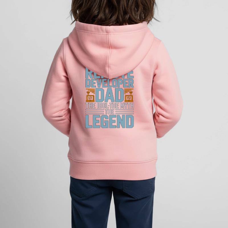 Remote Developer Dad The Idol The Web Developer Kinder Premium Organic Zip Hoodie